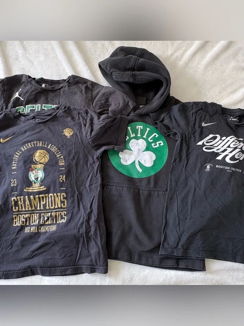 Youth Boston Celtics hoodie and tees — bundle of 4 items!!